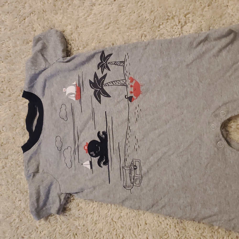 5 For $25 Child of Mine Nautical Ocean‎ Bodysuit Size 24 Months Gray